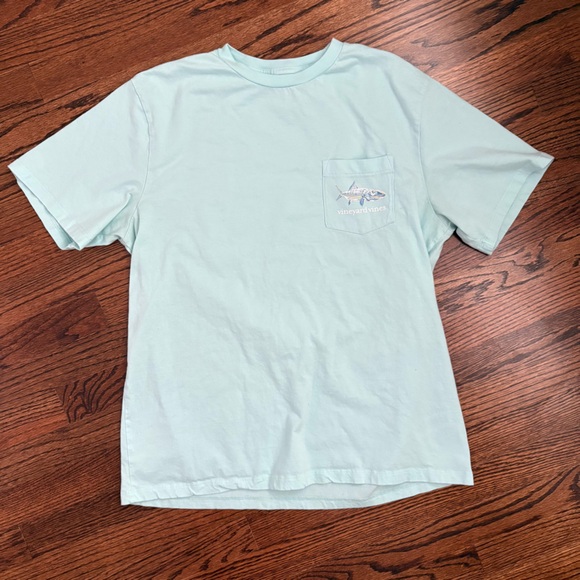 Vineyard Vines Teal Short Sleeve Tee Medium - Picture 2 of 6